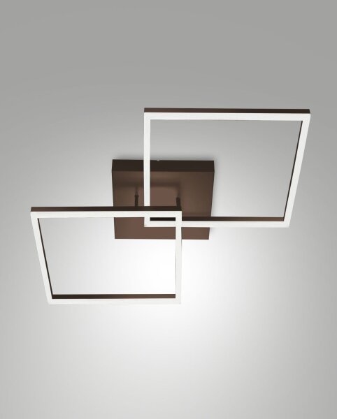 LED Deckenleuchte Aluminium 3000K Rostbraun B:65 cm