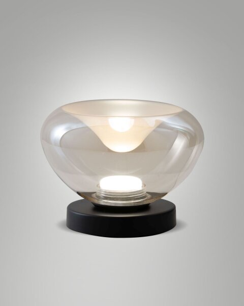 LED Tischleuchte Cognac 2700/3000/4000K Glas Schwarz