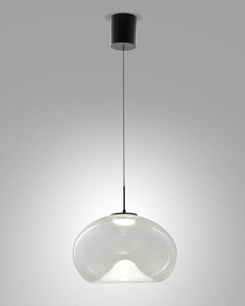 LED Pendelleuchte Glas 2700/3000/4000K Schwarz Ø33 cm