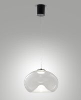 LED Pendelleuchte Glas 2700/3000/4000K Schwarz &Oslash;33 cm