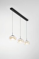 LED H&auml;ngelampe Cognac 2700/3000/4000K Schwarz Glas