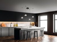 LED Pendelleuchte Glas 2700/3000/4000K Schwarz L:350 cm