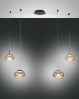 LED Hängelampe Glas Cognac 2700/3000/4000K Schwarz