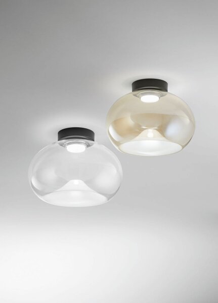 LED Deckenleuchte Glas 2700/3000/4000K Schwarz L:33 cm