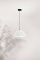 Pendelleuchte Wei&szlig; Metall E27 blendarm &Oslash;36 cm rund