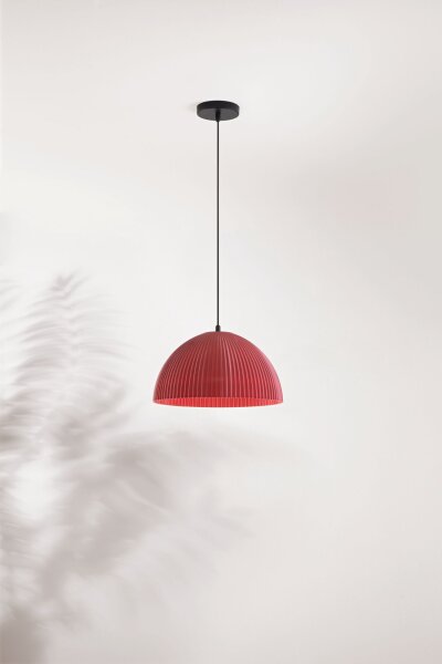 Hängelampe Bordeaux Metall E27 Ø36 cm rund dekorativ
