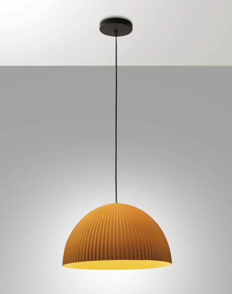 Pendelleuchte Senfgelb Metall E27 Ø36 cm rund Modern