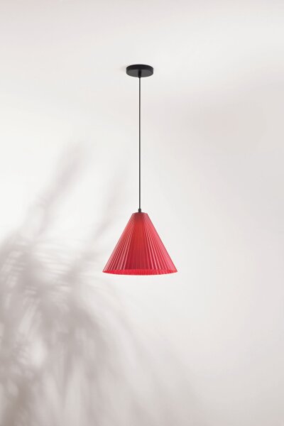 Hängelampe Bordeaux Metall E27 Schwarz Ø31,6 cm rund