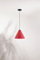 H&auml;ngelampe Bordeaux Metall E27 Schwarz &Oslash;31,6 cm rund