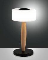 LED Tischleuchte Holz 3000K Weiß 860 lm Schwarz...