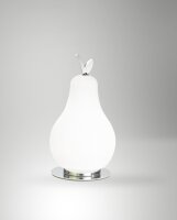 LED Tischleuchte Chrom 3000K Glas Weiß 23 cm blendarm