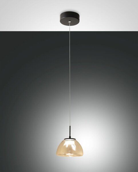 LED Pendelleuchte Cognac 2700/3000/4000K Glas Schwarz