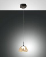 LED Pendelleuchte Cognac 2700/3000/4000K Glas Schwarz