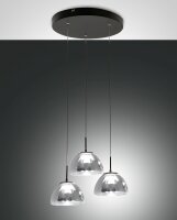 LED H&auml;ngelampe Schwarz 2700/3000/4000K Rauchglas