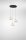 LED Pendelleuchte Cognac 2700/3000/4000K Schwarz Glas