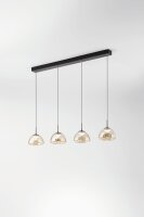 LED Pendelleuchte Glas Cognac 2700/3000/4000K Schwarz