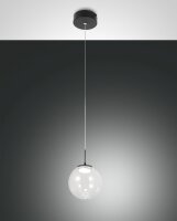 LED H&auml;ngelampe Glas 2700/3000/4000K Schwarz &Oslash;15 cm rund