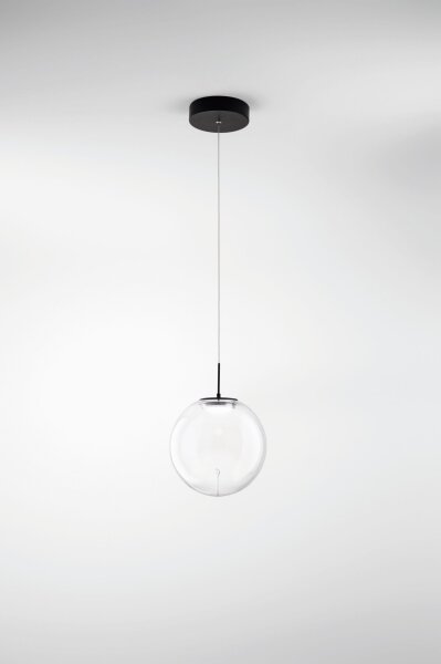 LED Pendelleuchte Glas 2700/3000/4000K Schwarz Ø25 cm