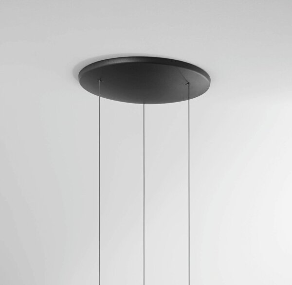 LED Hängelampe Glas 2700/3000/4000K Schwarz Ø35 cm rund