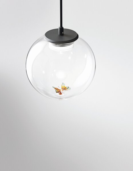 LED Pendelleuchte Glas 2700/3000/4000K Schwarz Ø35 cm