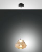 LED H&auml;ngelampe Bernstein 2700/3000/4000K Glas Schwarz