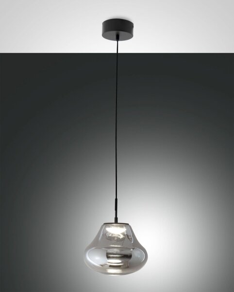 LED Pendelleuchte Rauchglas 2700/3000/4000K Schwarz