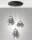 LED Hängelampe Rauchglas 2700/3000/4000K Schwarz