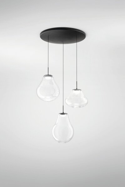 LED Pendelleuchte Schwarz 2700/3000/4000K Glas L:50 cm
