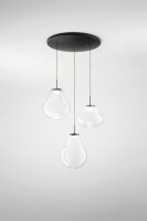 LED Pendelleuchte Schwarz 2700/3000/4000K Glas L:50 cm