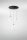 LED Pendelleuchte Schwarz 2700/3000/4000K Glas L:50 cm