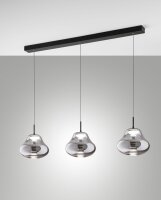 LED Pendelleuchte Schwarz Rauchglas 2700/3000/4000K