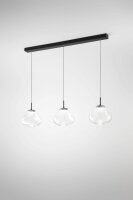 LED H&auml;ngelampe Glas 2700/3000/4000K Schwarz L:105 cm