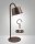 LED Akku Tischlampe IP54 3000K Metall Rostbraun dimmbar