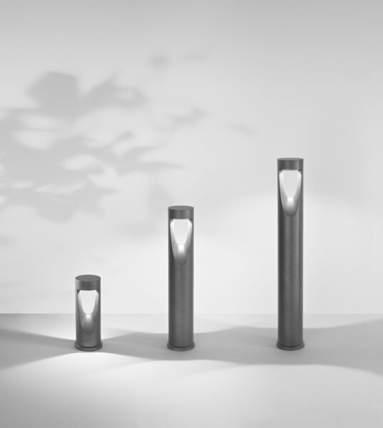 LED Leuchte Aluminium IP65 3000K Glas 30 cm Schwarz