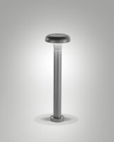 LED Leuchte Aluminium IP65 3000K Dunkelgrau Glas