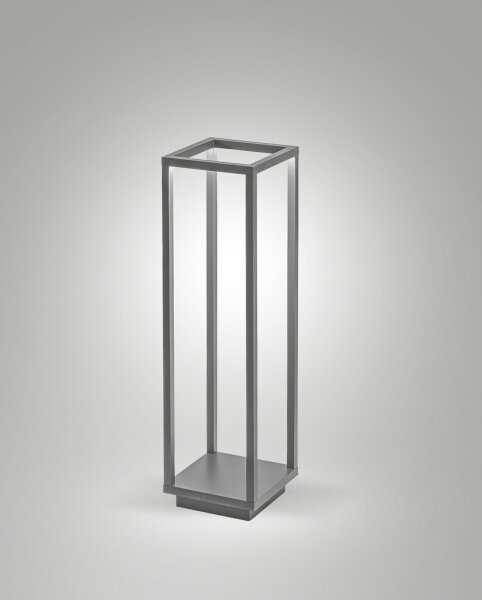 LED Stehleuchte Aluminium IP54 3000K 50 cm Dunkelgrau