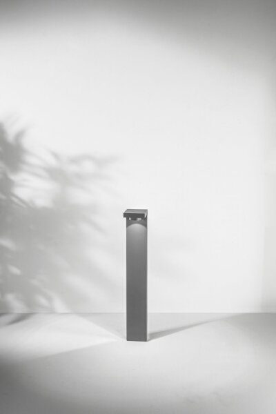 LED Leuchte Aluminium IP54 3000K Dunkelgrau Glas