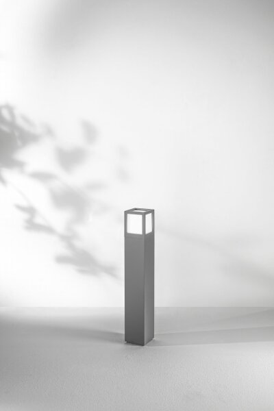 Leuchte Aluminium IP54 Weiß Dunkelgrau blendarm E27