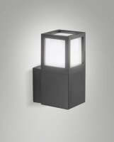 Wandleuchte Aluminium IP54 Weiß Dunkelgrau T:14,8 cm