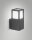 Wandleuchte Aluminium IP54 Weiß Dunkelgrau T:14,8 cm