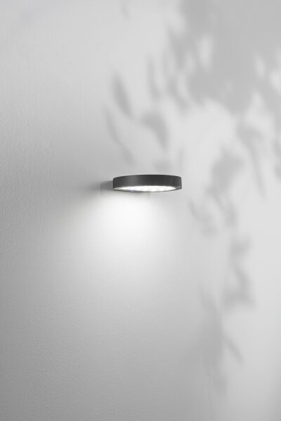 LED Wandleuchte Dunkelgrau IP54 3000K Metall T:18,3 cm