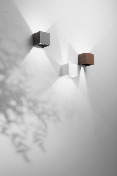 LED Wandleuchte Aluminium Up Down IP54 3000K Glas Weiß