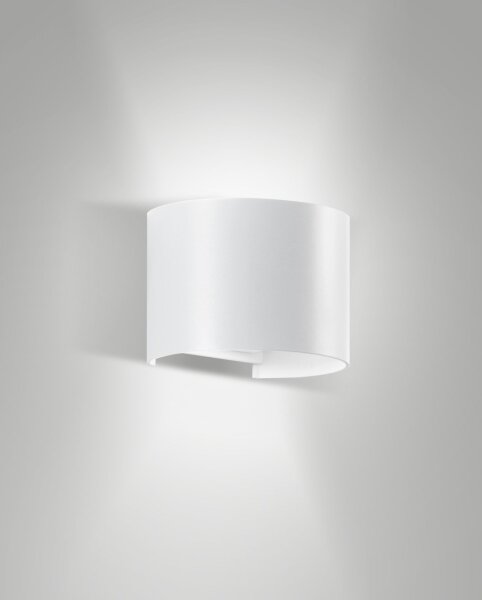 LED Wandleuchte Aluminium IP54 Up Down 3000K Glas Weiß
