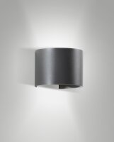 LED Wandleuchte Aluminium Up Down IP54 3000K Glas