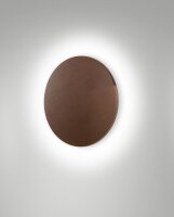 LED Wandleuchte Aluminium IP65 3000K Rostbraun &Oslash;18 cm