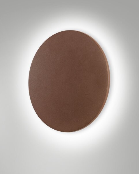 LED Wandleuchte Aluminium IP65 3000K B:24 cm Rostbraun