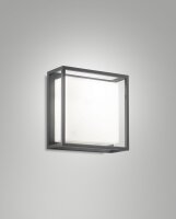 Wandleuchte Aluminium IP54 Weiß Dunkelgrau T:11,5 cm