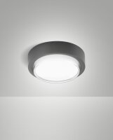 LED Deckenleuchte Aluminium IP65 3000K Weiß Dunkelgrau