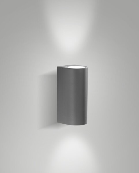 LED Wandleuchte Aluminium IP65 Up Down 3000K Glas