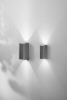 LED Wandleuchte Aluminium Up Down IP65 3000K Glas